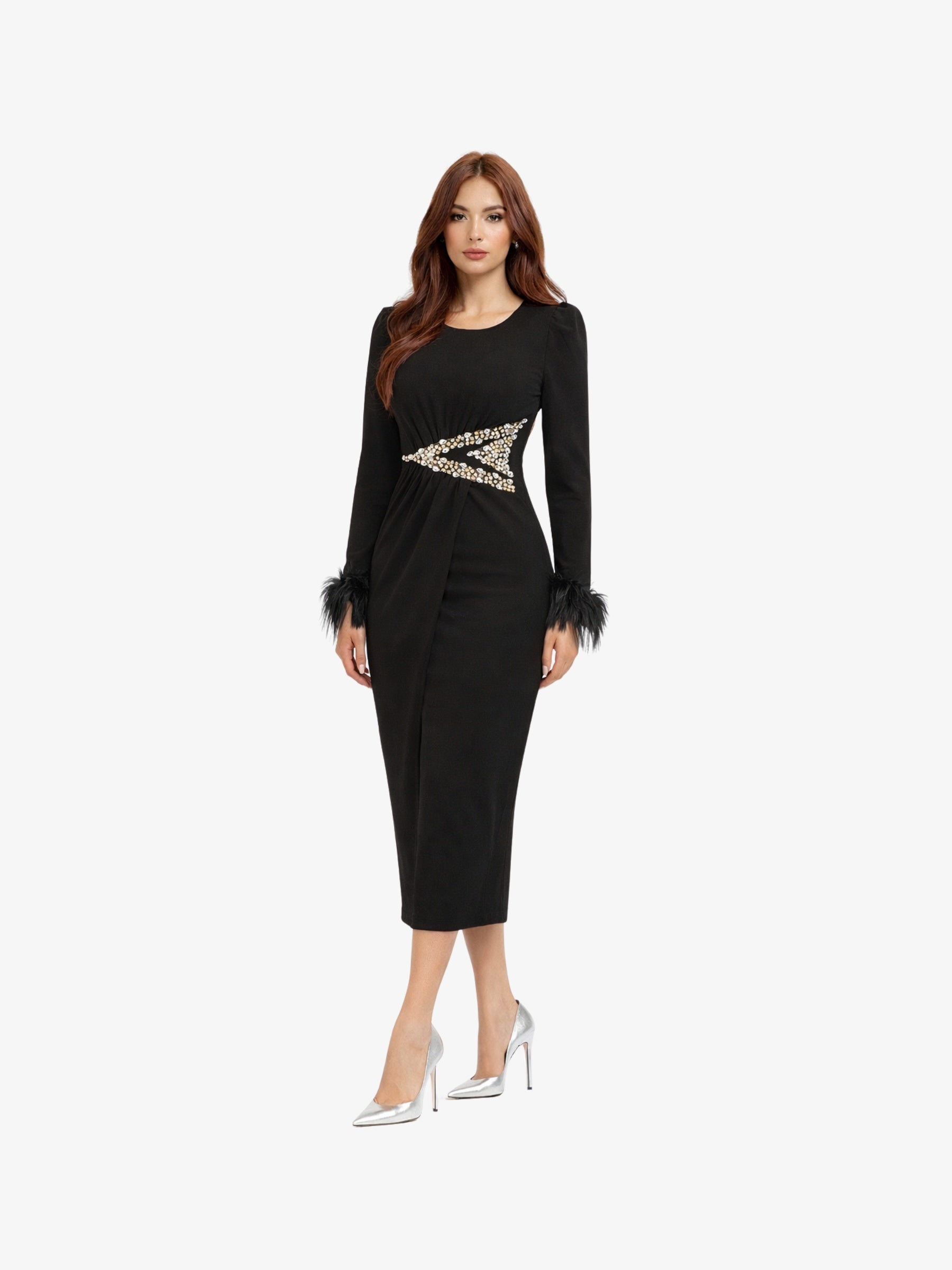 Rochie Lunga "Serina" , Negru - L