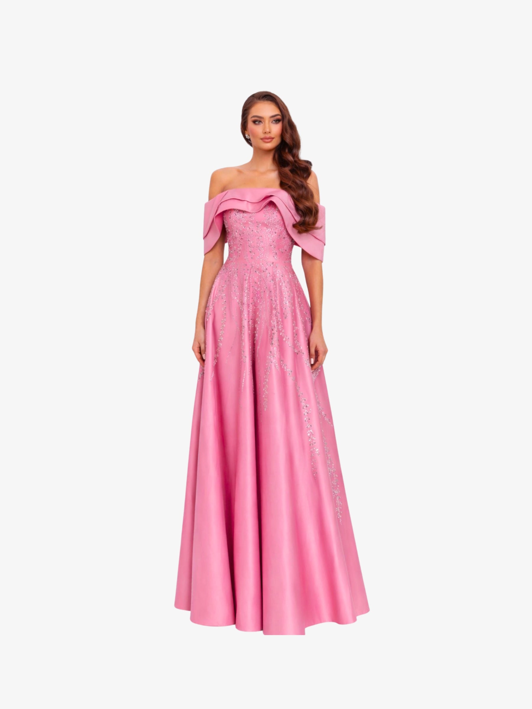 Rochie Lunga "Tamina" Roz - S