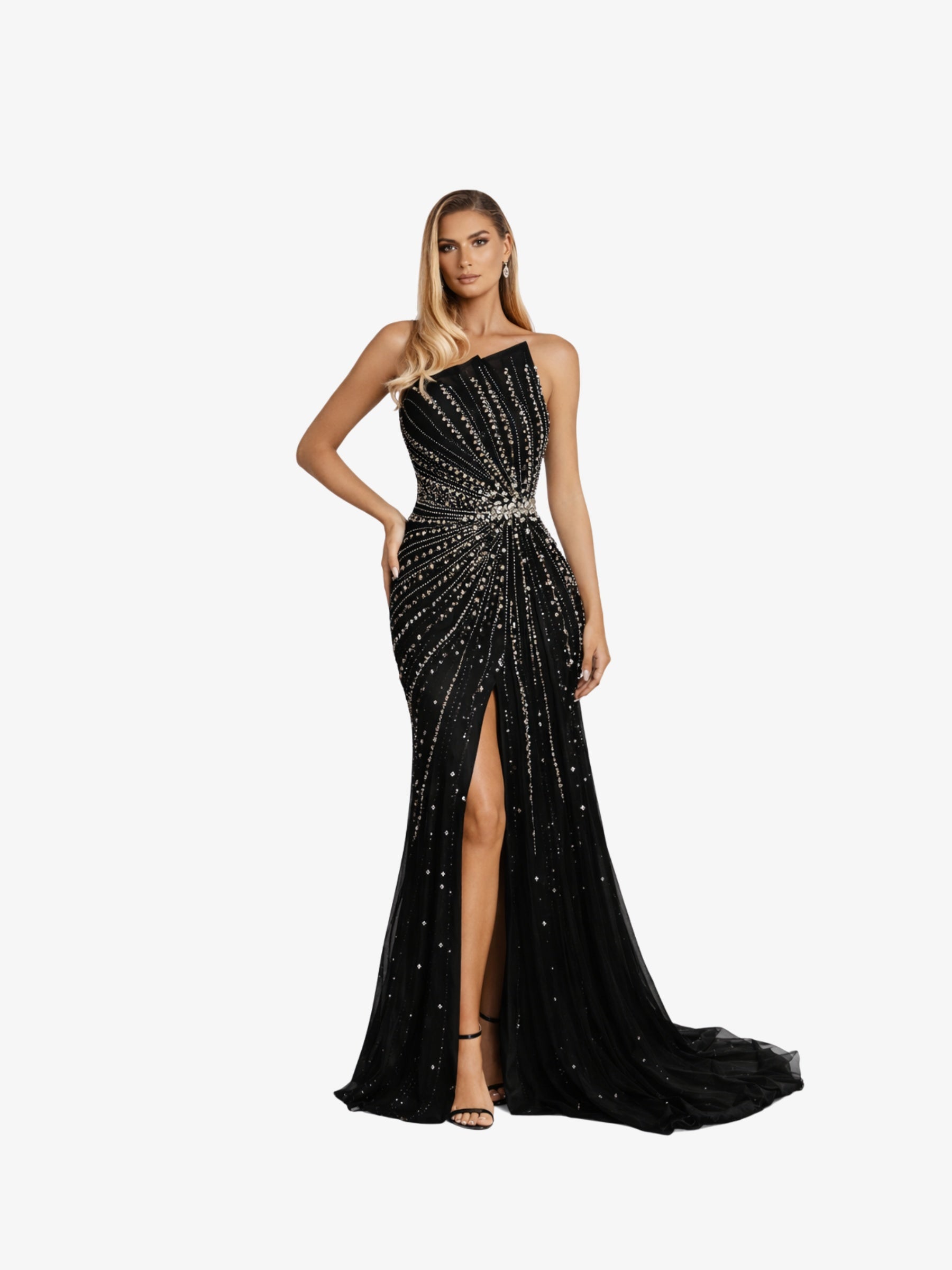 Rochie Lunga "Velorya Luxury", Neagra - M
