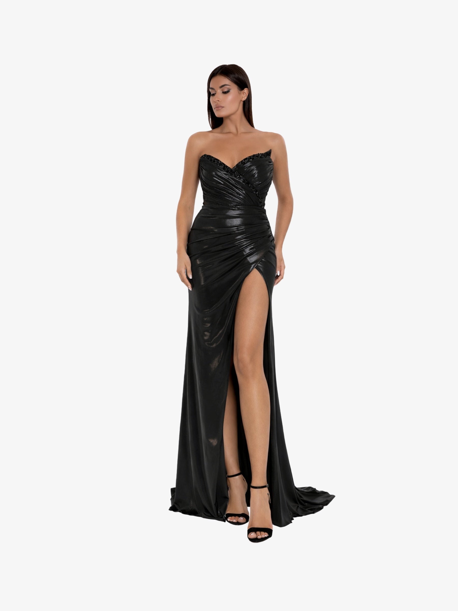 Rochie Lunga "Zaira", Negru - M