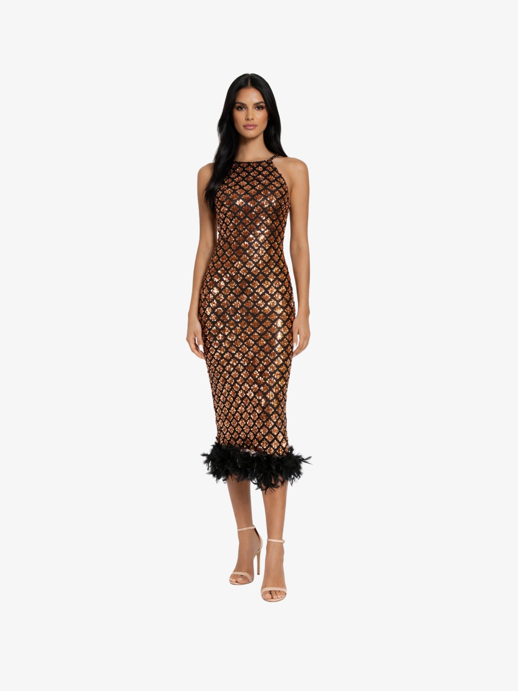 Rochie Midi "Patricia", Aurie - XXL