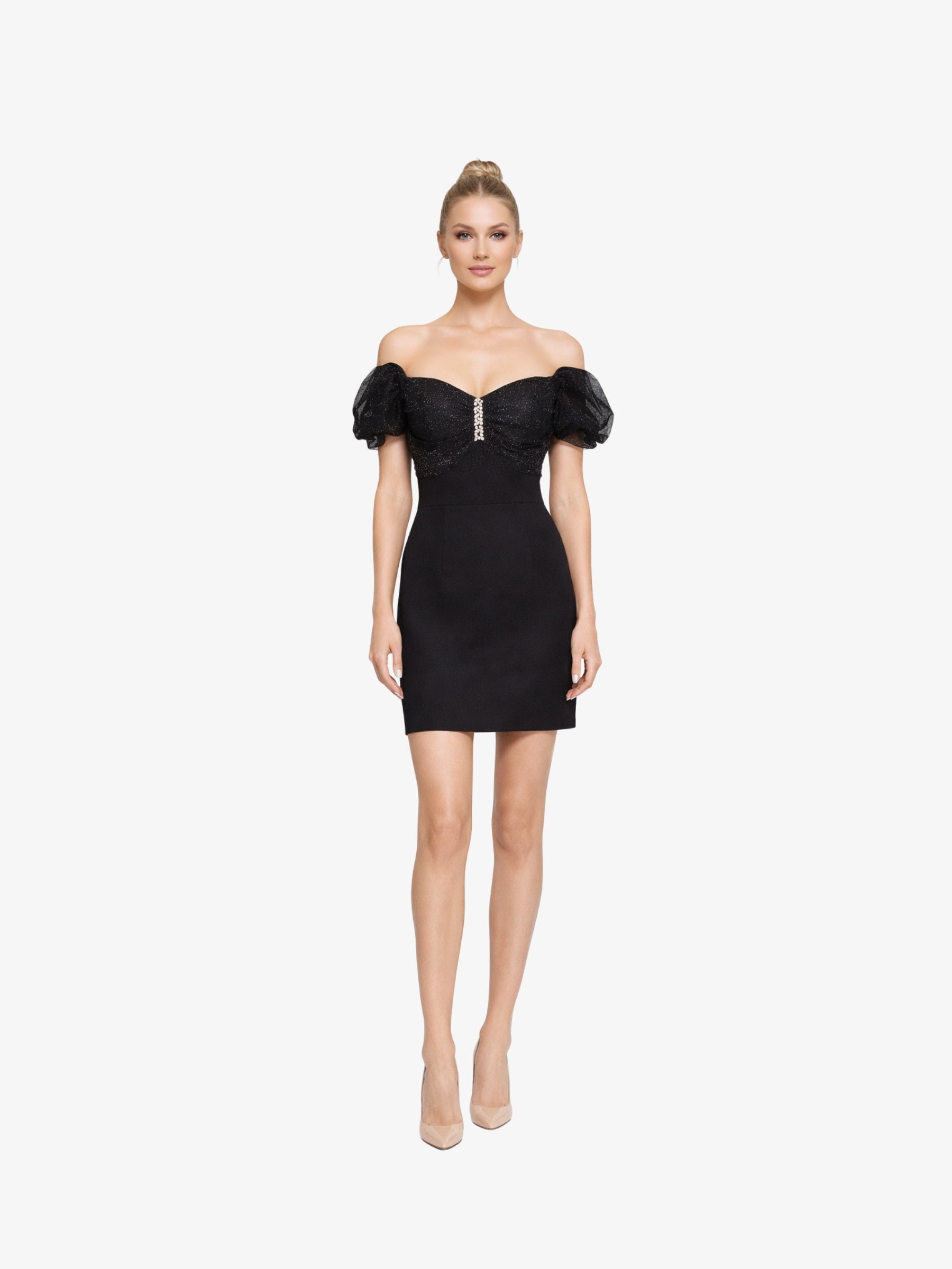 Rochie Scurta “Despina”, Negru - S