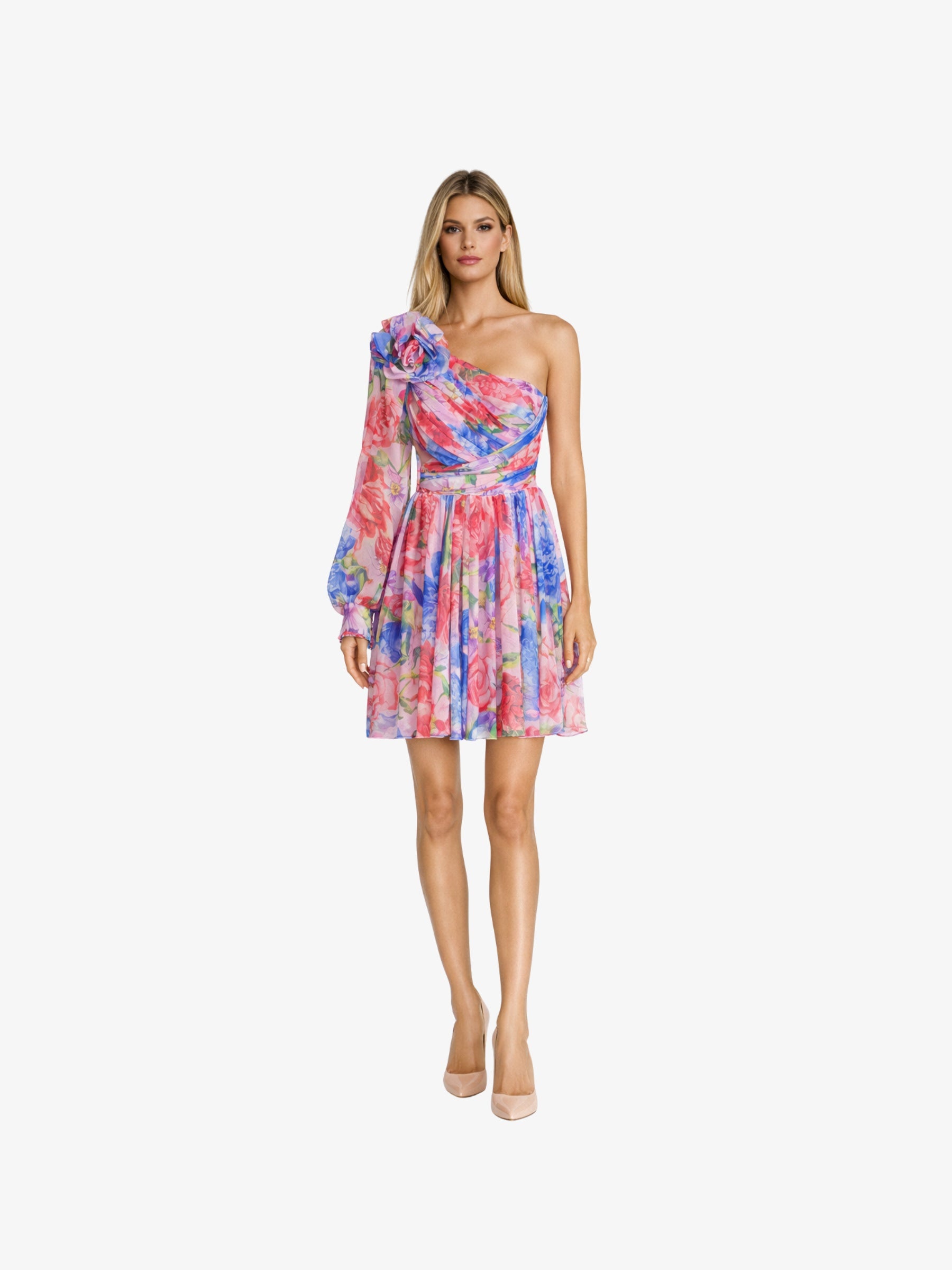Rochie Scurta “Gardenia”, Roz - S