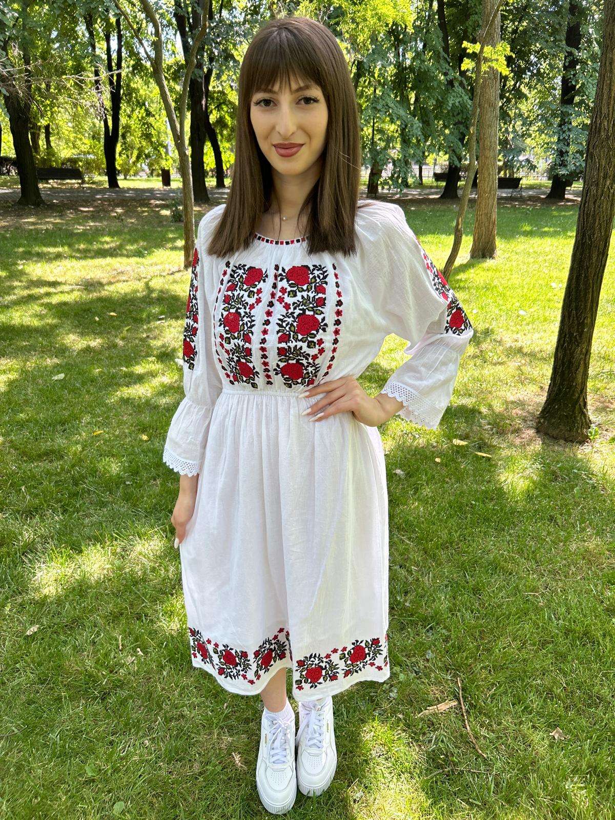 Rochie tradițională femei TM1164 motive florale - XXL