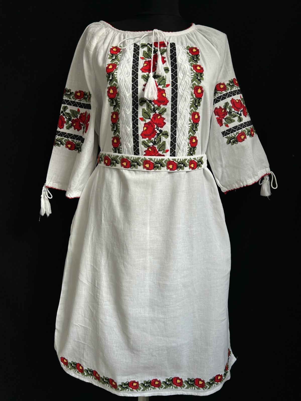 Rochie tradițională femei TM199 *motive florale* - XXL