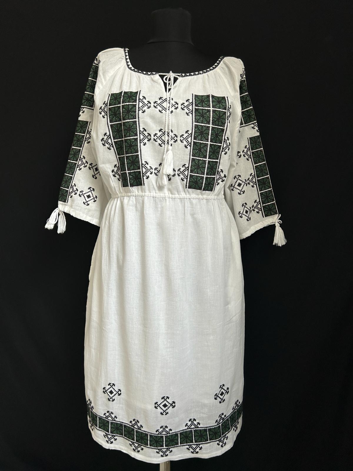 Rochie tradițională femei TM200 *verdele naturii* - 3XL