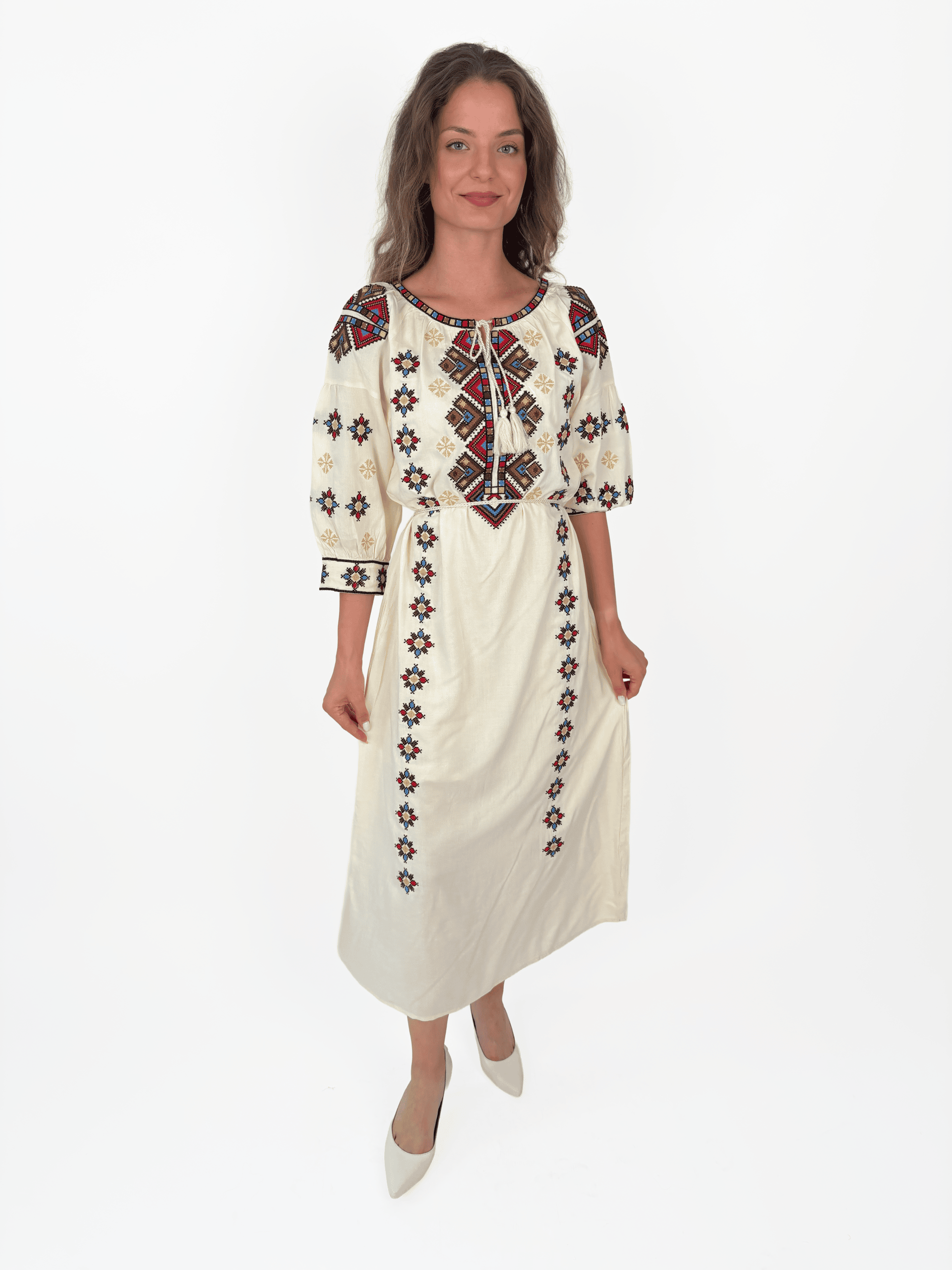 Rochie tradițională femei TM2009 *motive geometrice* - XXL