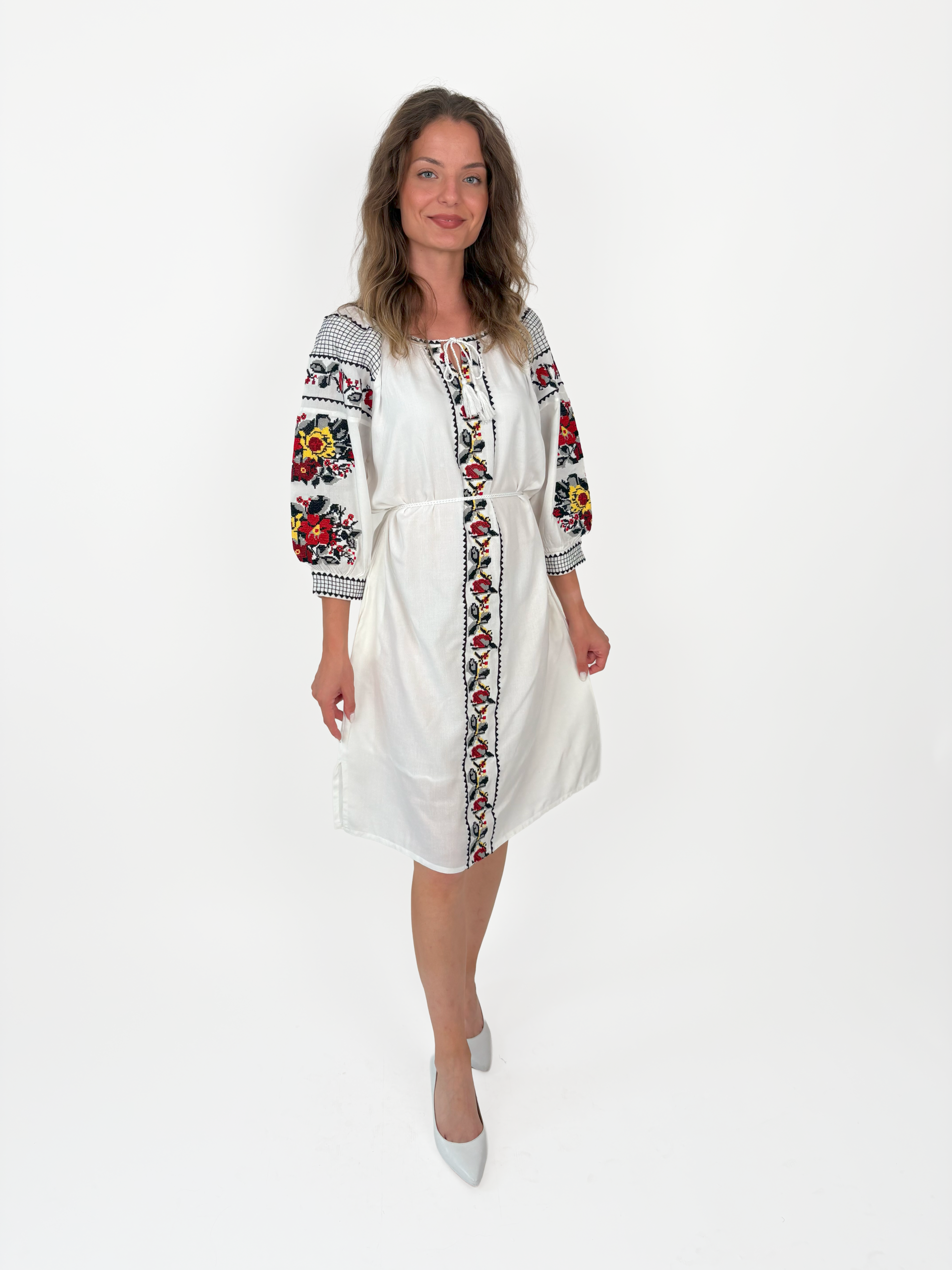 Rochie tradițională femei TM2014 *motive florale* - XXL