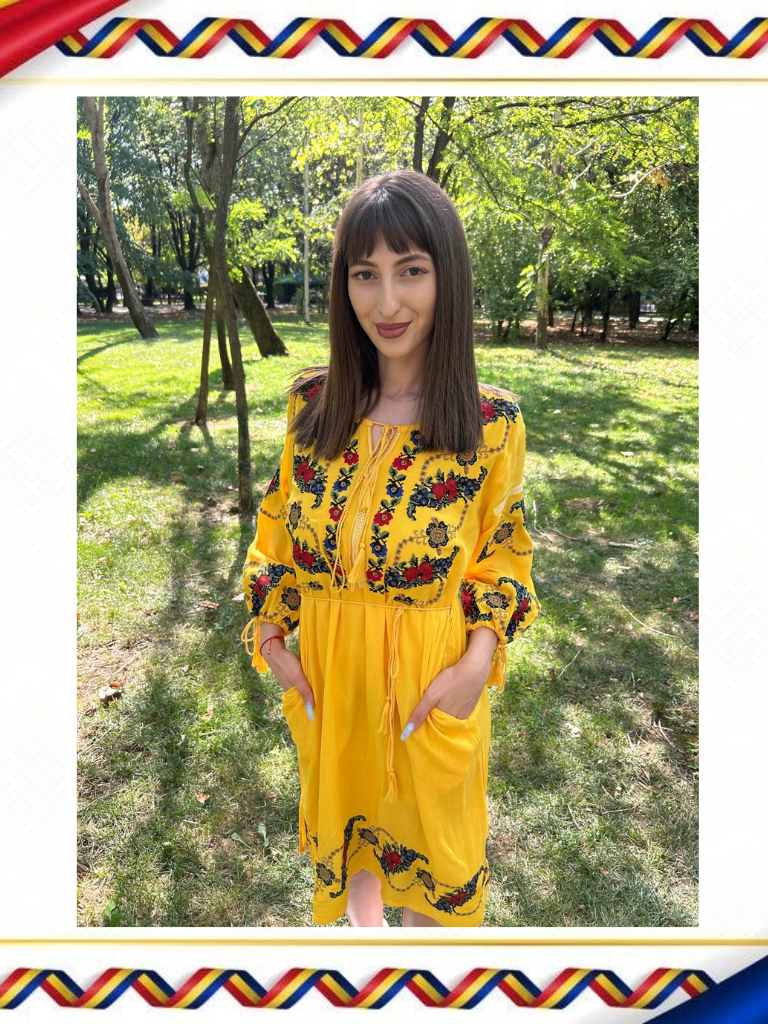 Rochie tradițională femei TM207 *motive florale* - S