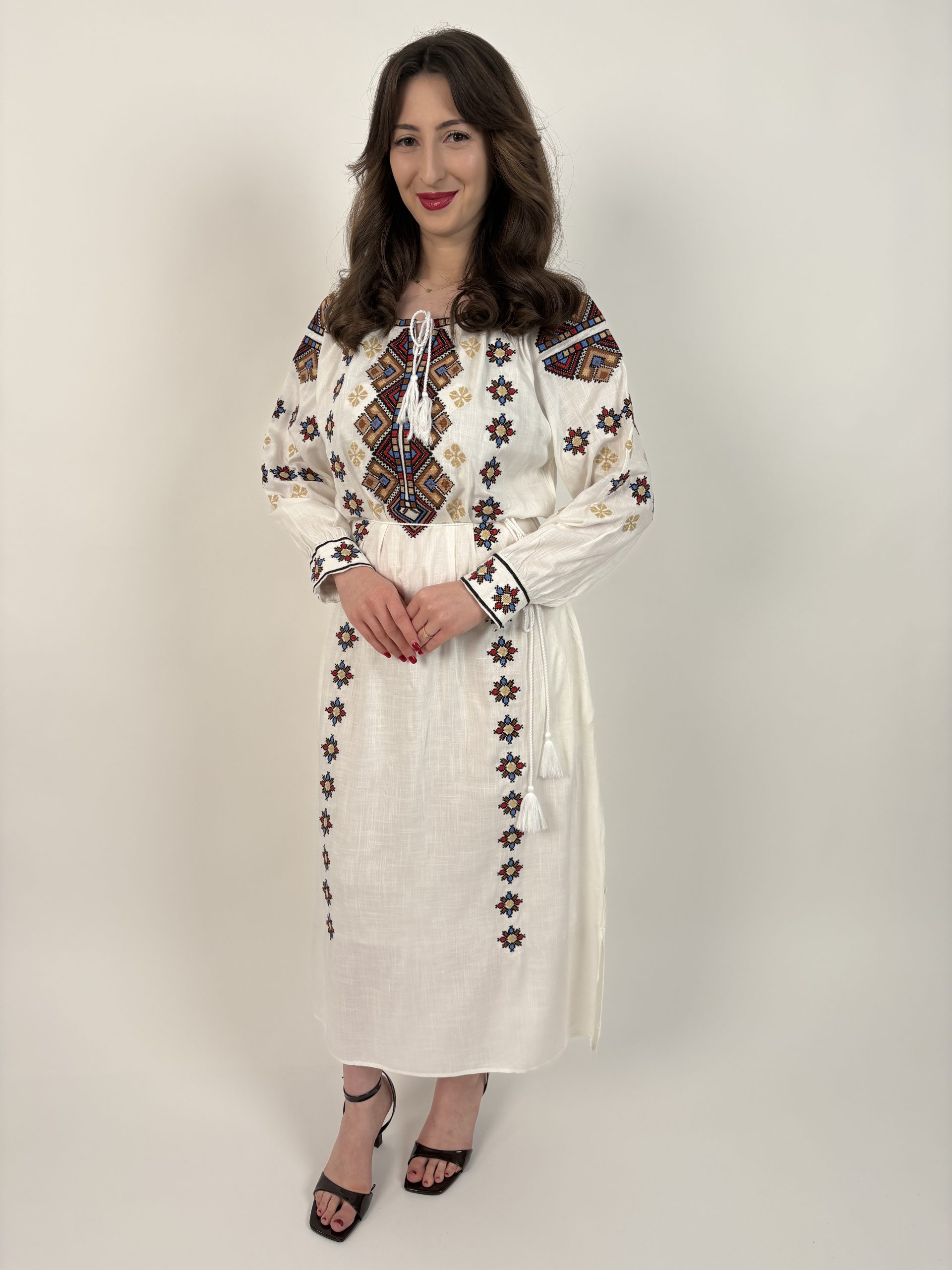Rochie tradițională femei TM2198 motive geometrice - XXL