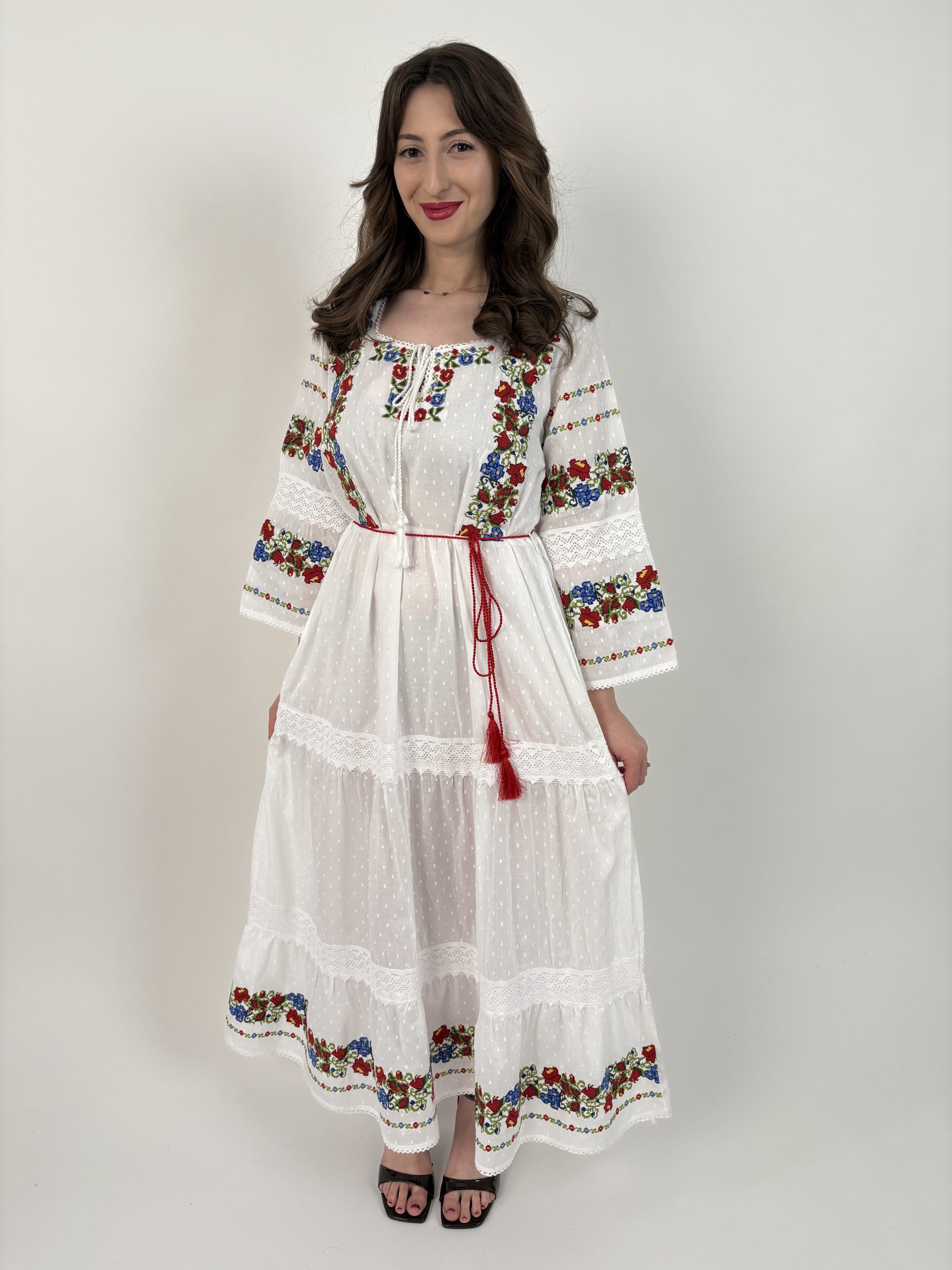 Rochie tradițională femei TM2231 *motive florale* - XXL