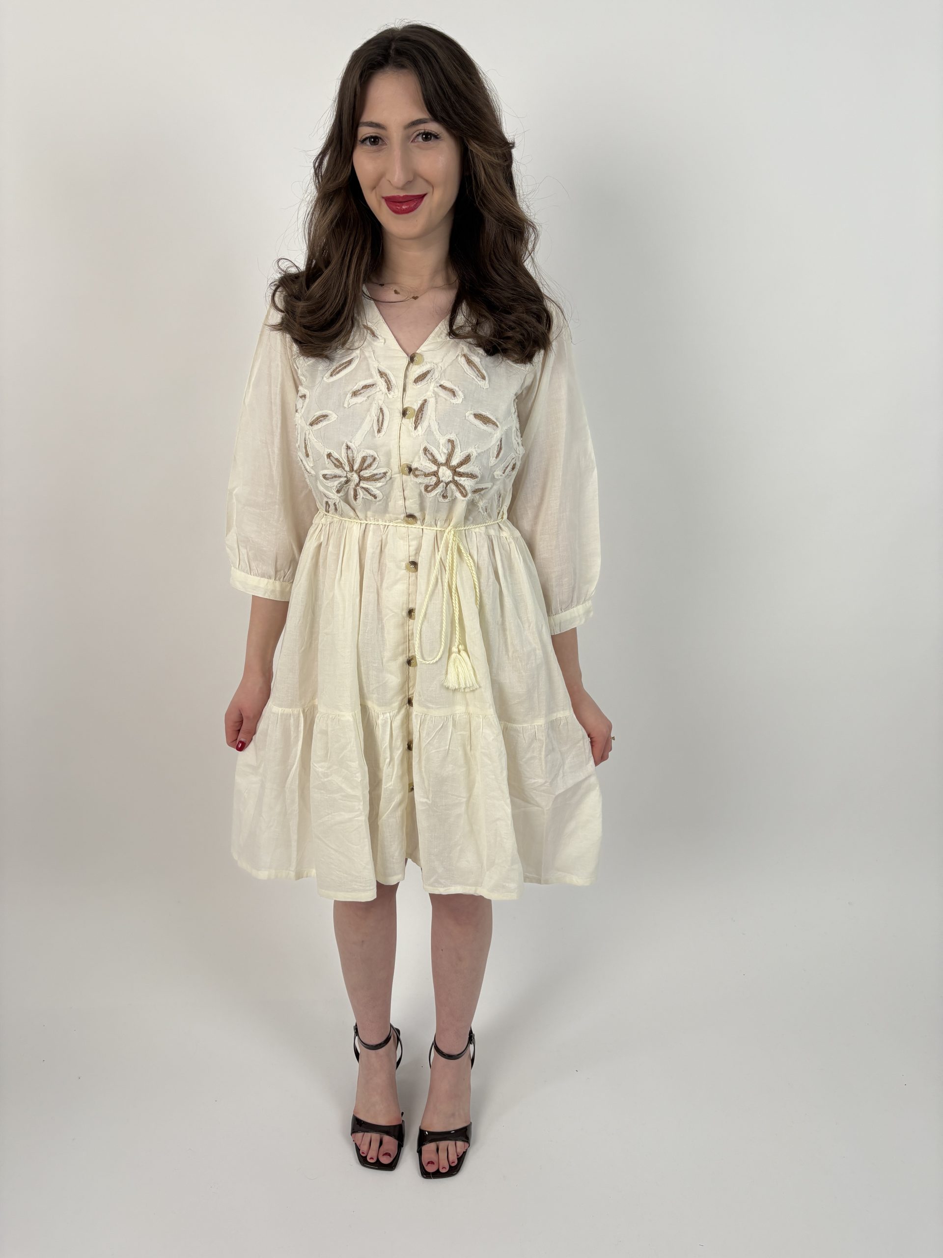 Rochie tradițională femei TM2232 -bej- - L