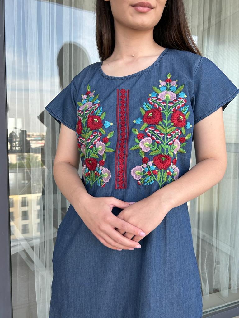 Rochie tradițională femei TM233 - denim - 3XL