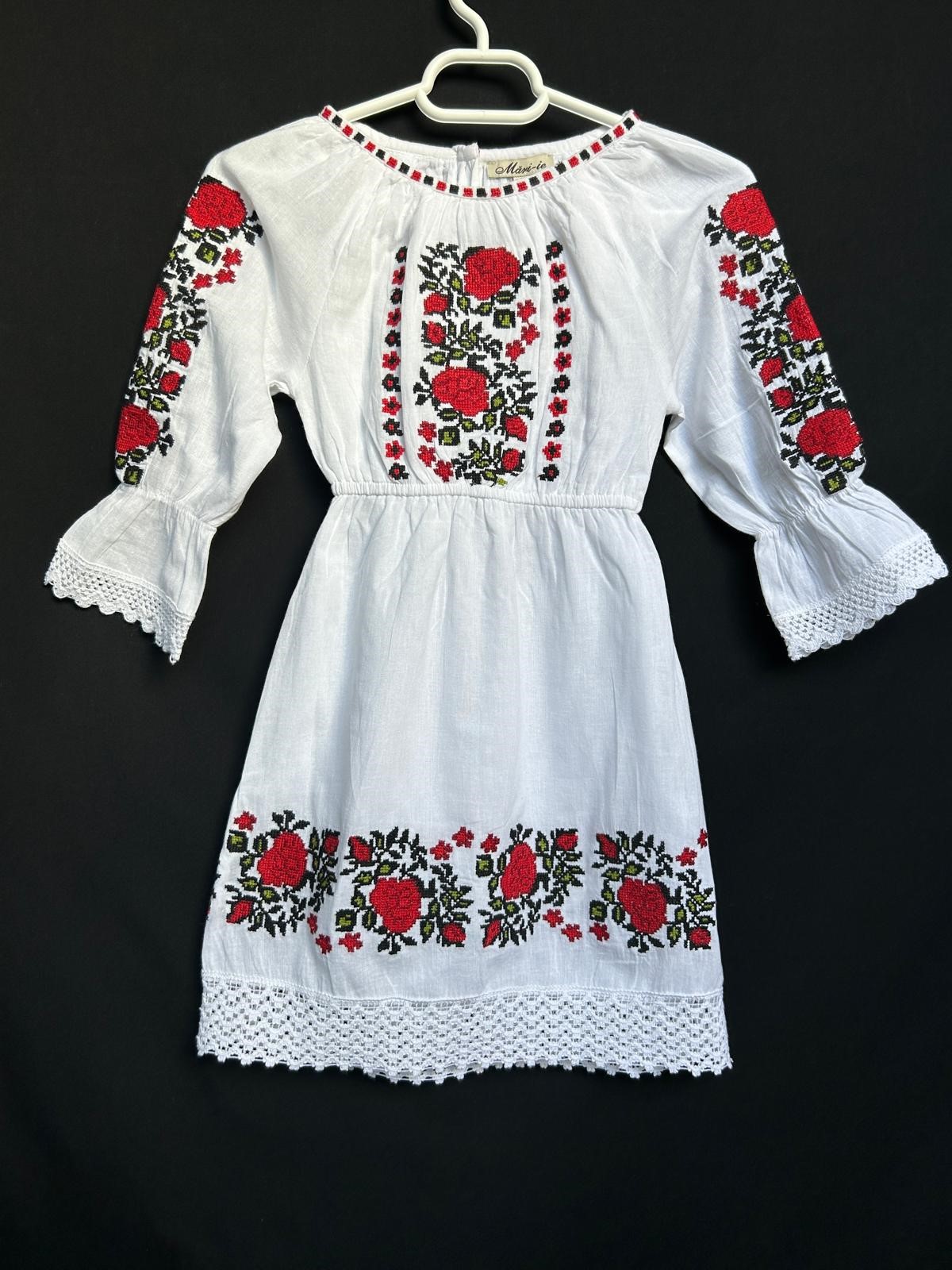 Rochie tradițională fete TM1252 motive florale - 10