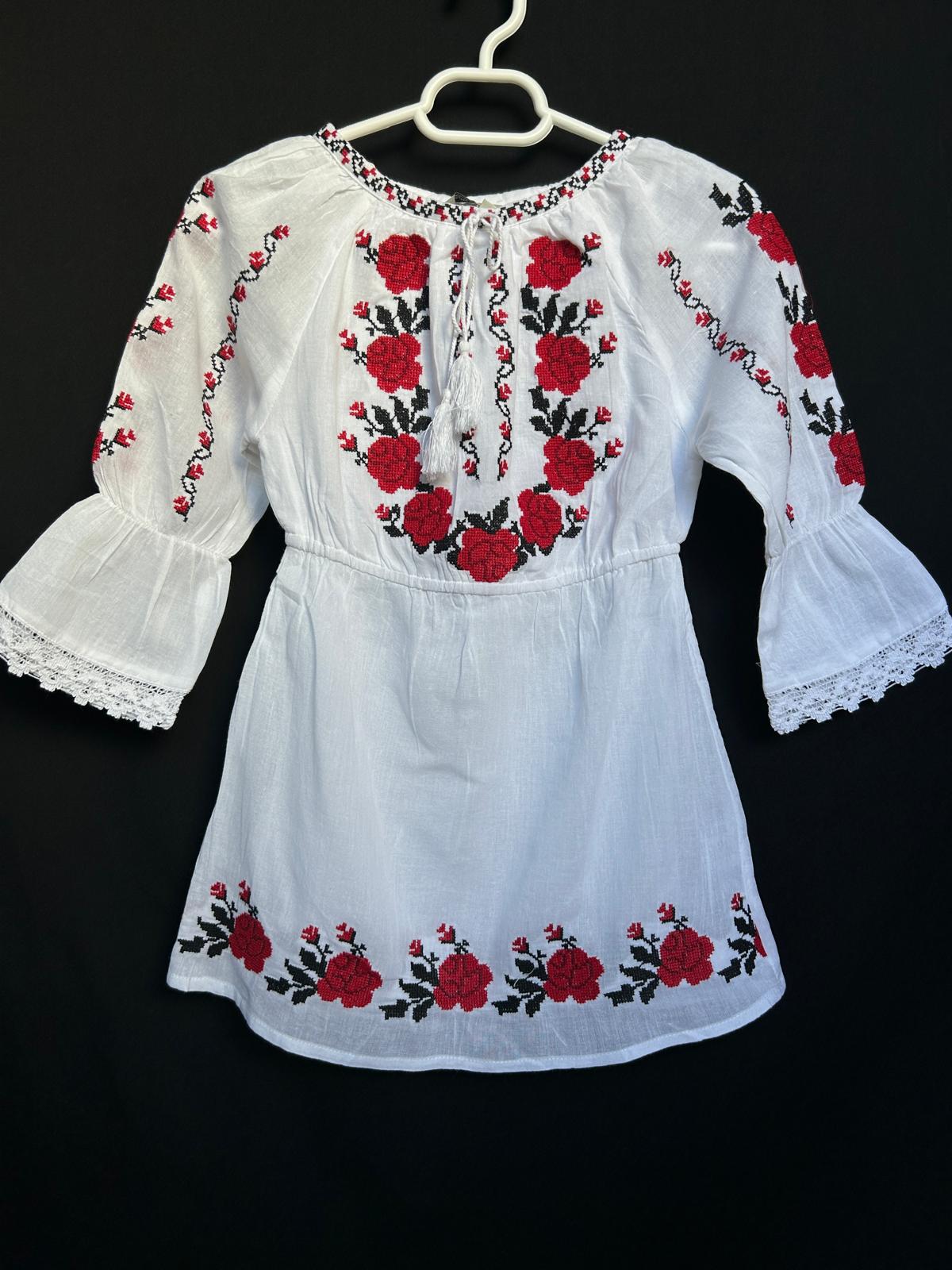 Rochie tradițională fete TM1292 motive florale - 14