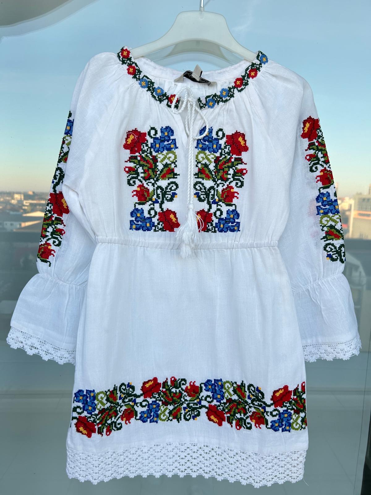 Rochie tradițională fete TM1714 *motive florale* - 4