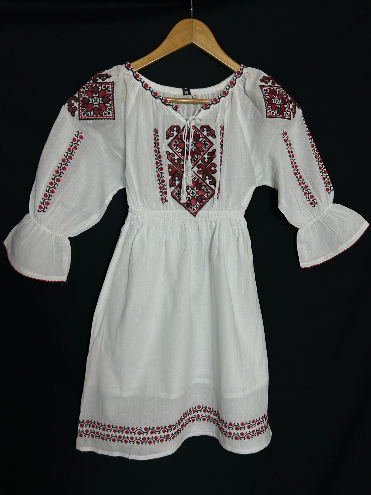 Rochie tradițională fete TM670 - figuri geometrice - 10