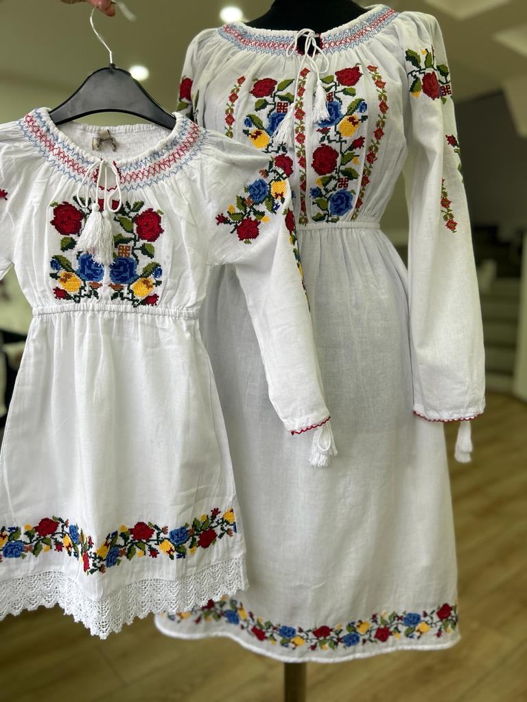 Rochie tradițională fete TM701 - tricolor - 8