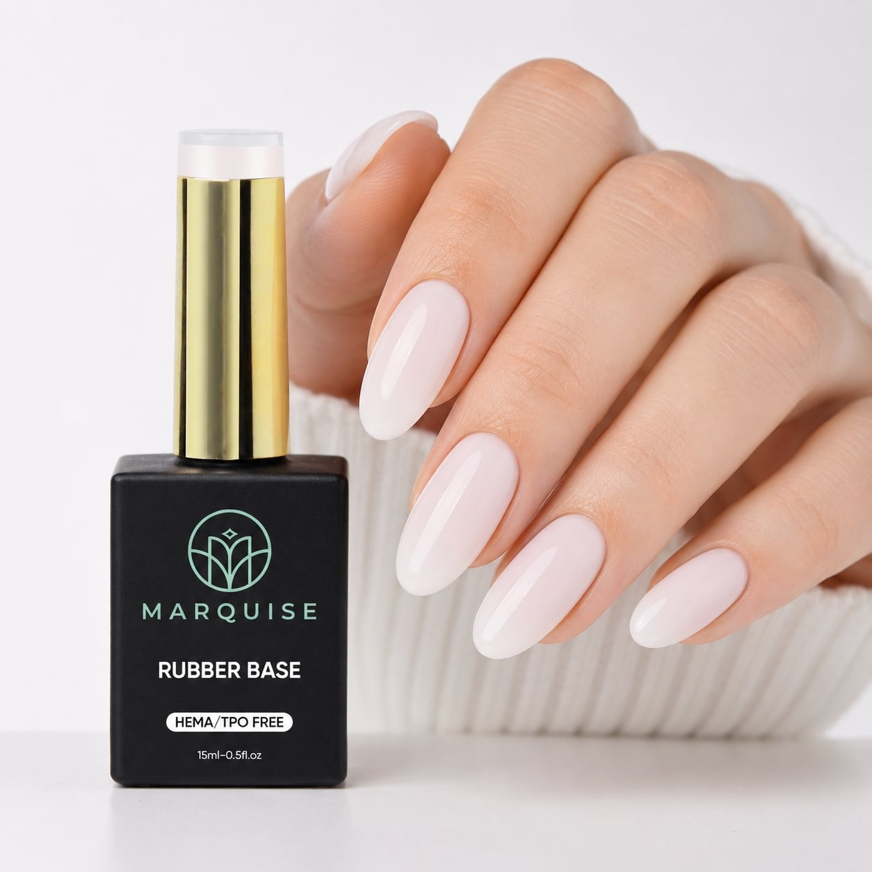 Rubber Base HEMA/TPO FREE, Marquise, Color CSDJ01, 15 ml - poza 2