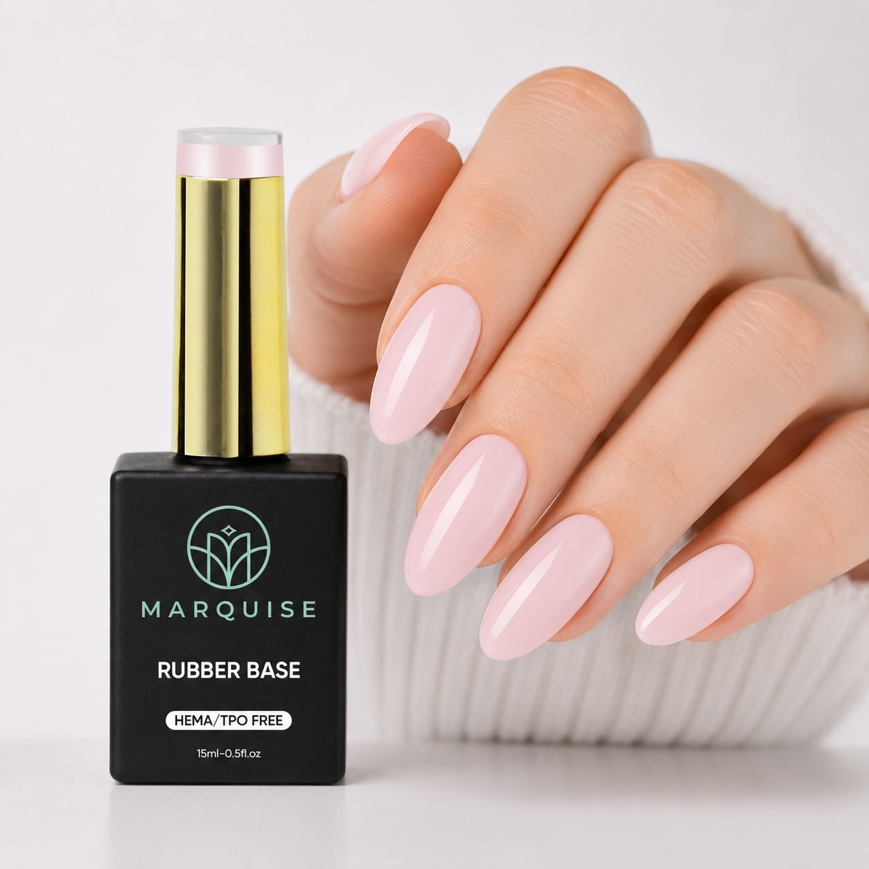 Rubber Base HEMA/TPO FREE, Marquise, Color CSDJ10, 15 ml - poza 2