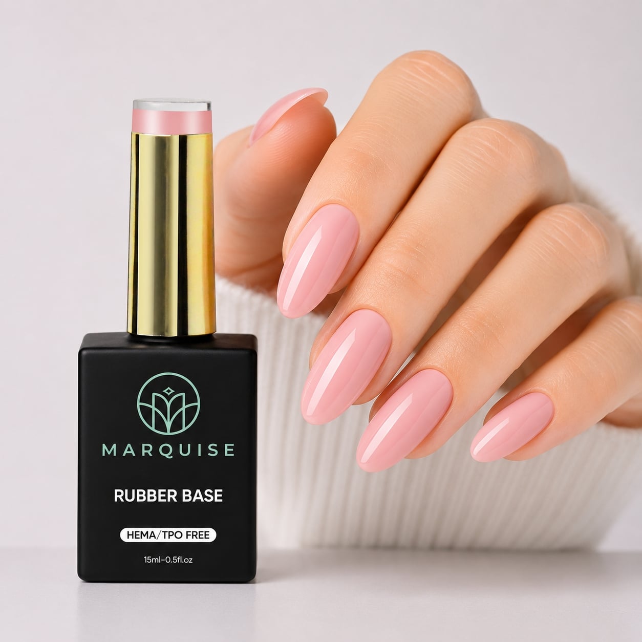 Rubber Base HEMA/TPO FREE, Marquise, Color CSDJ24, 15 ml - poza 2