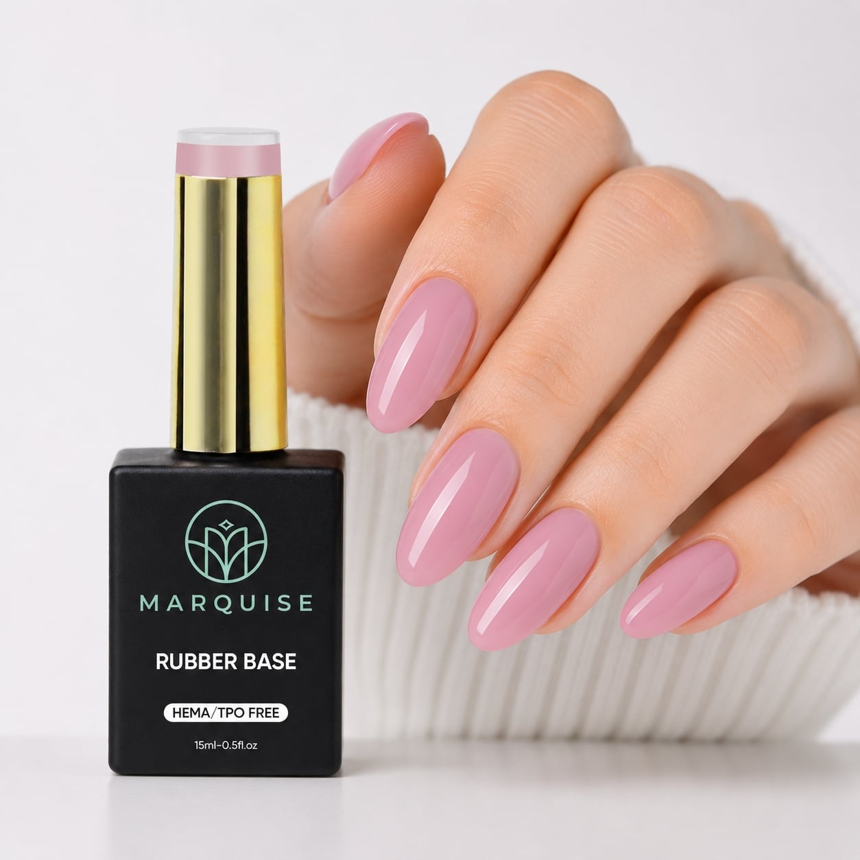 Rubber Base HEMA/TPO FREE, Marquise, Color CSDJ57, 15 ml - poza 2