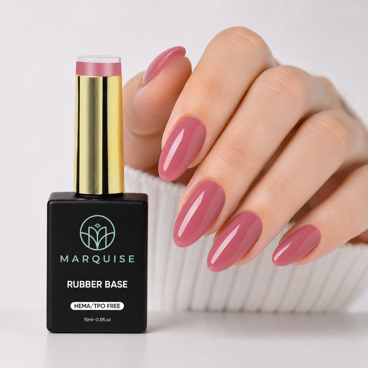 Rubber Base HEMA/TPO FREE, Marquise, Color CSDJ73, 15 ml - poza 2