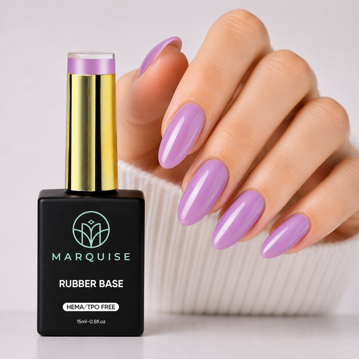 Rubber Base HEMA/TPO FREE, Marquise, Color CSDJ89, 15 ml - poza 2