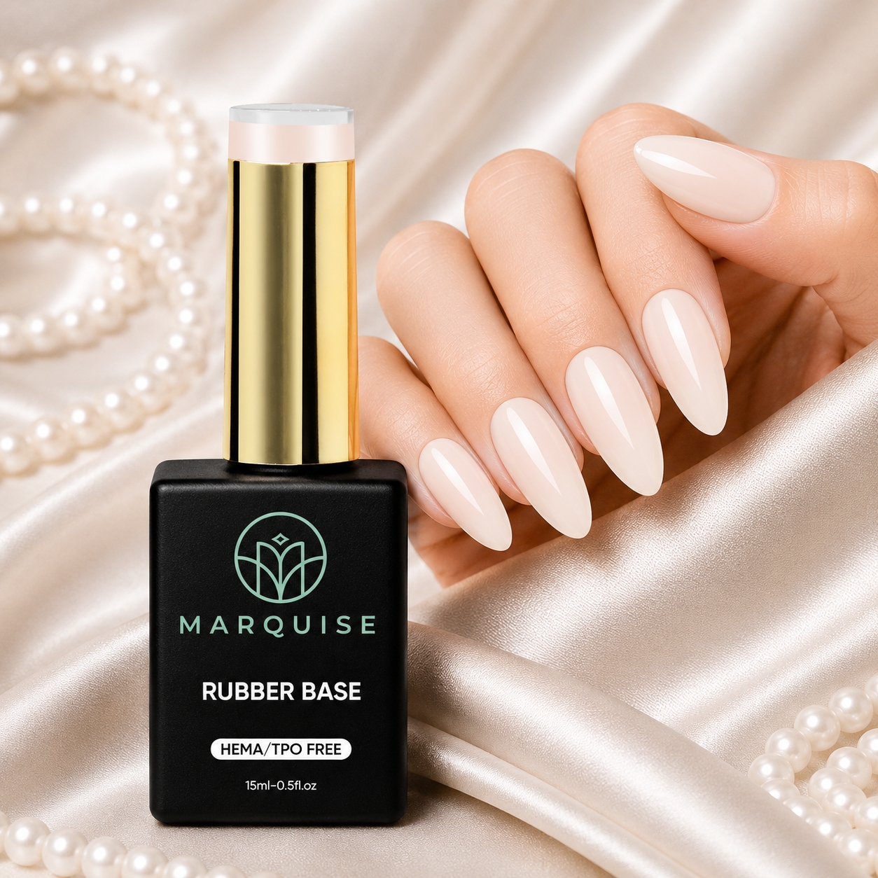 Rubber Base HEMA/TPO FREE, Marquise, Cover CBB018, 15 ml - poza 2