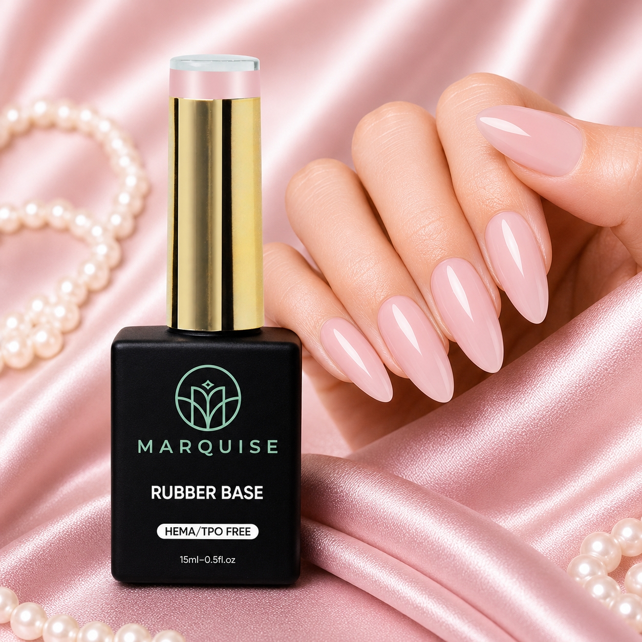 Rubber Base HEMA/TPO FREE, Marquise, Cover CBB040, 15 ml - poza 2