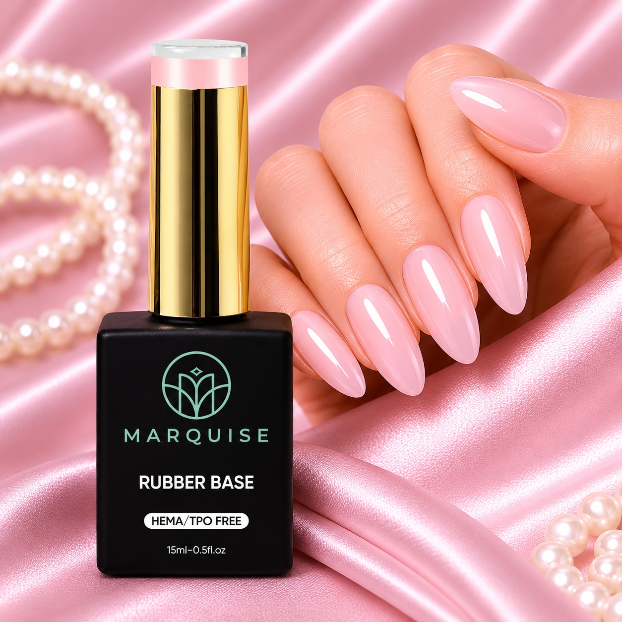 Rubber Base HEMA/TPO FREE, Marquise, Cover CBB046, 15 ml - poza 2