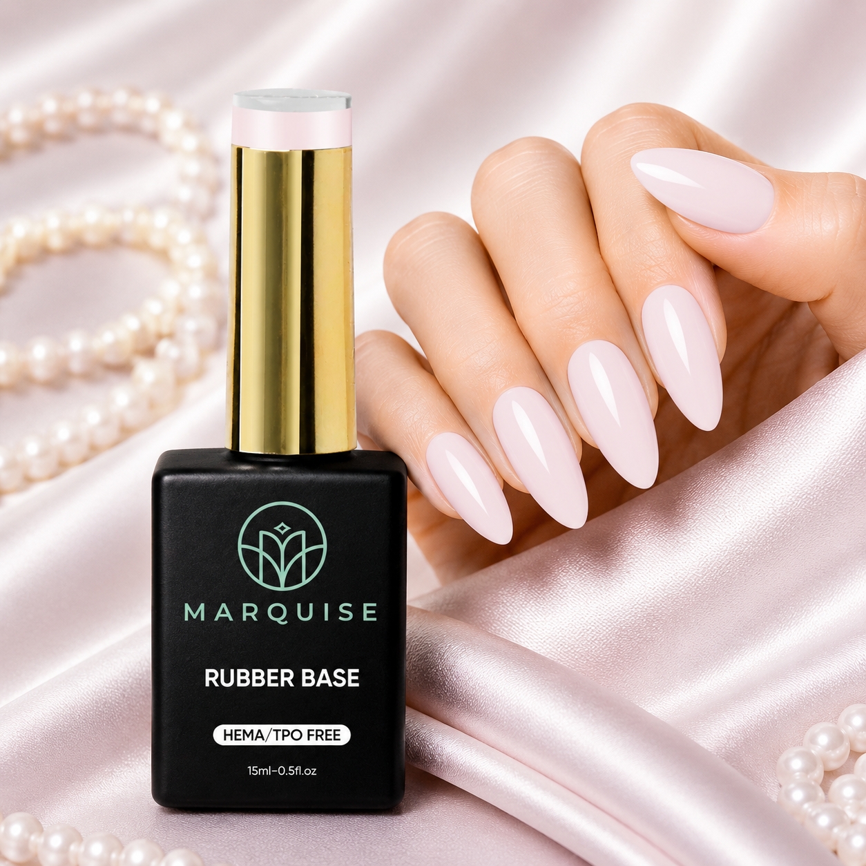 Rubber Base HEMA/TPO FREE, Marquise, Cover CBB055, 15 ml - poza 2