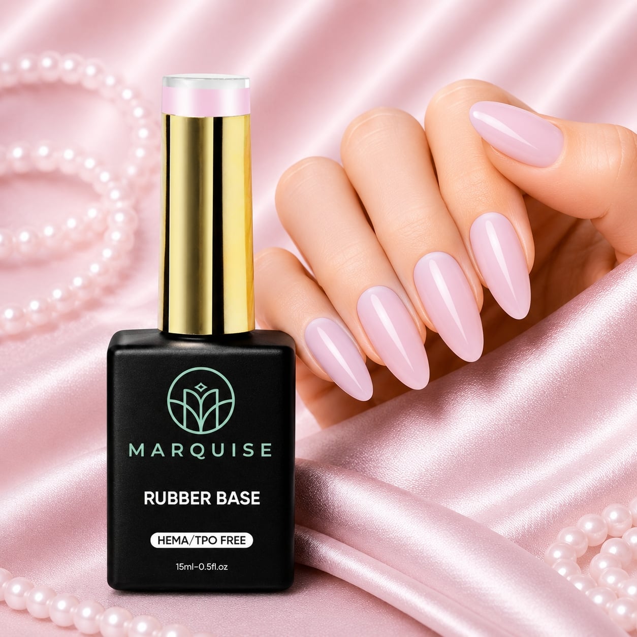Rubber Base HEMA/TPO FREE, Marquise, Cover CBB065, 15 ml - poza 2
