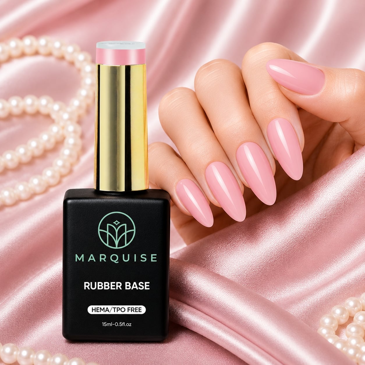 Rubber Base HEMA/TPO FREE, Marquise, Cover CBB068, 15 ml - poza 2