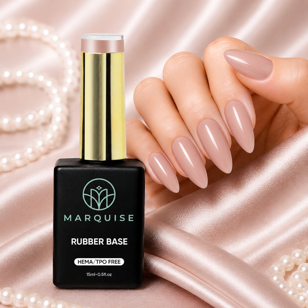 Rubber Base HEMA/TPO FREE, Marquise, Cover CBB080, 15 ml - poza 2