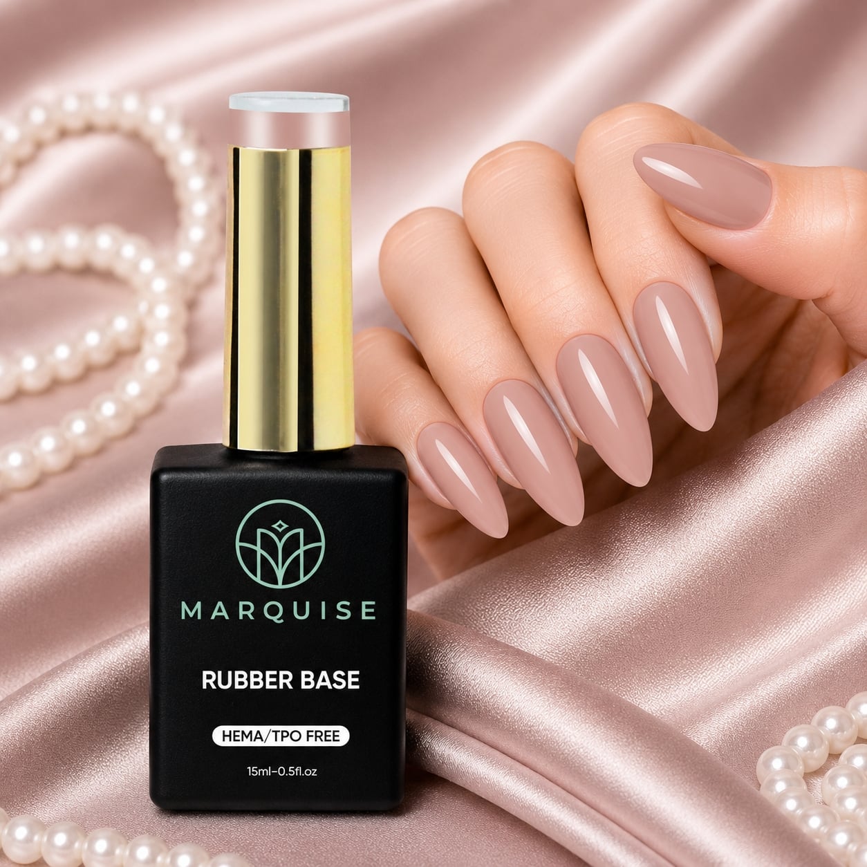 Rubber Base HEMA/TPO FREE, Marquise, Cover CBB090, 15 ml - poza 2