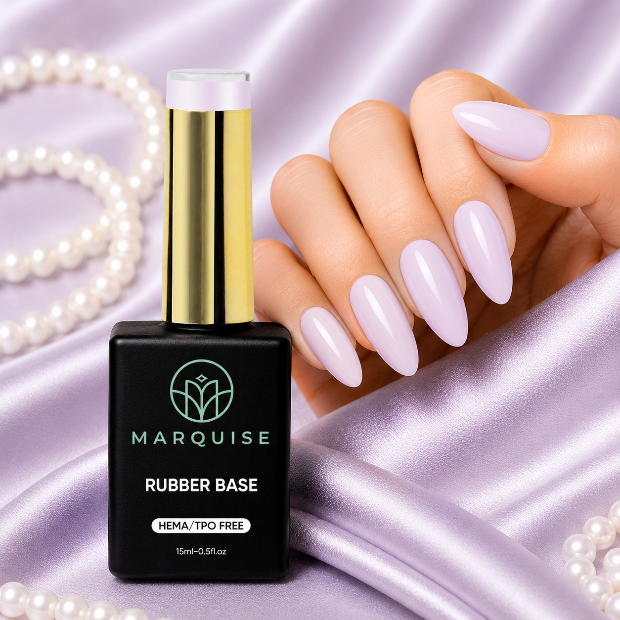 Rubber Base HEMA/TPO FREE, Marquise, Cover CBB091, 15 ml - poza 2