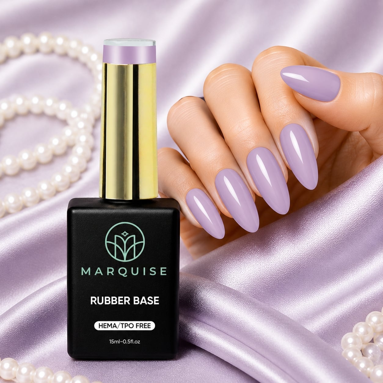 Rubber Base HEMA/TPO FREE, Marquise, Cover CBB096, 15 ml - poza 2