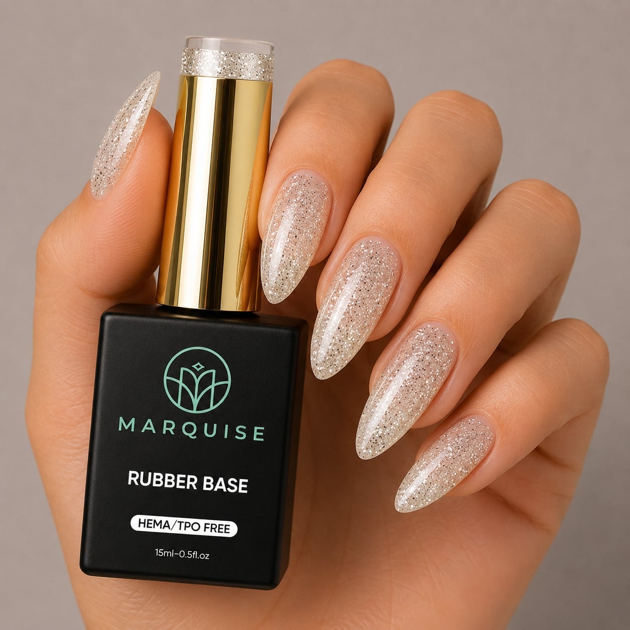 Rubber Base HEMA/TPO FREE, Marquise, Shimmer CBB108, 15 ml - poza 2