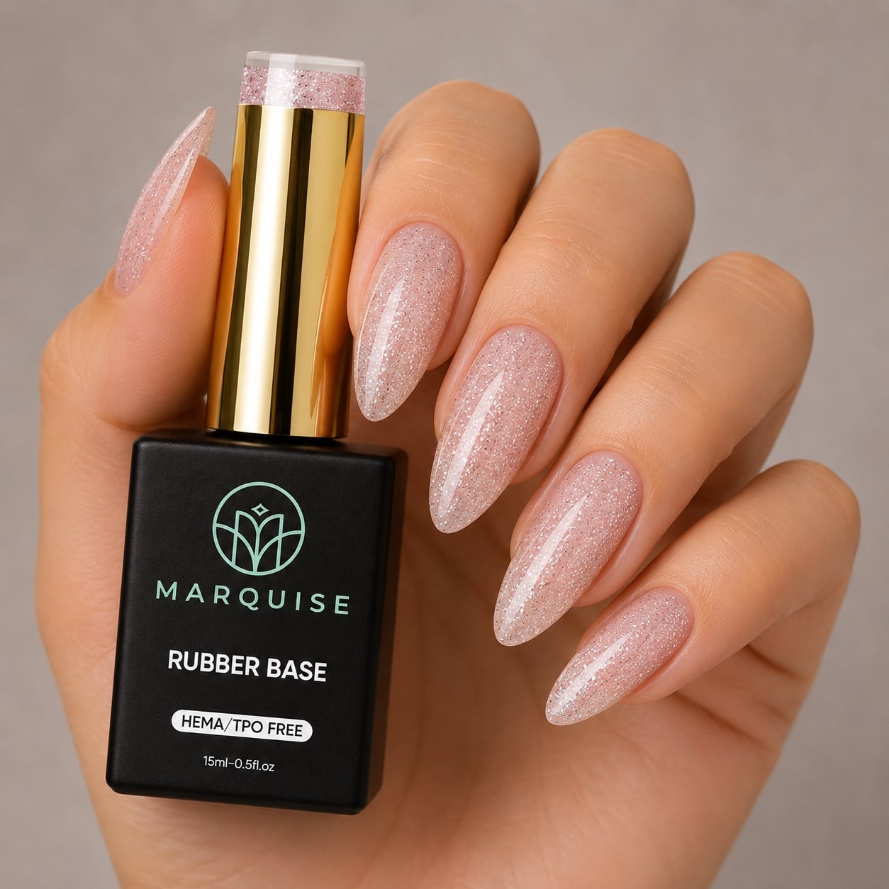 Rubber Base HEMA/TPO FREE, Marquise, Shimmer CBB113, 15 ml - poza 2