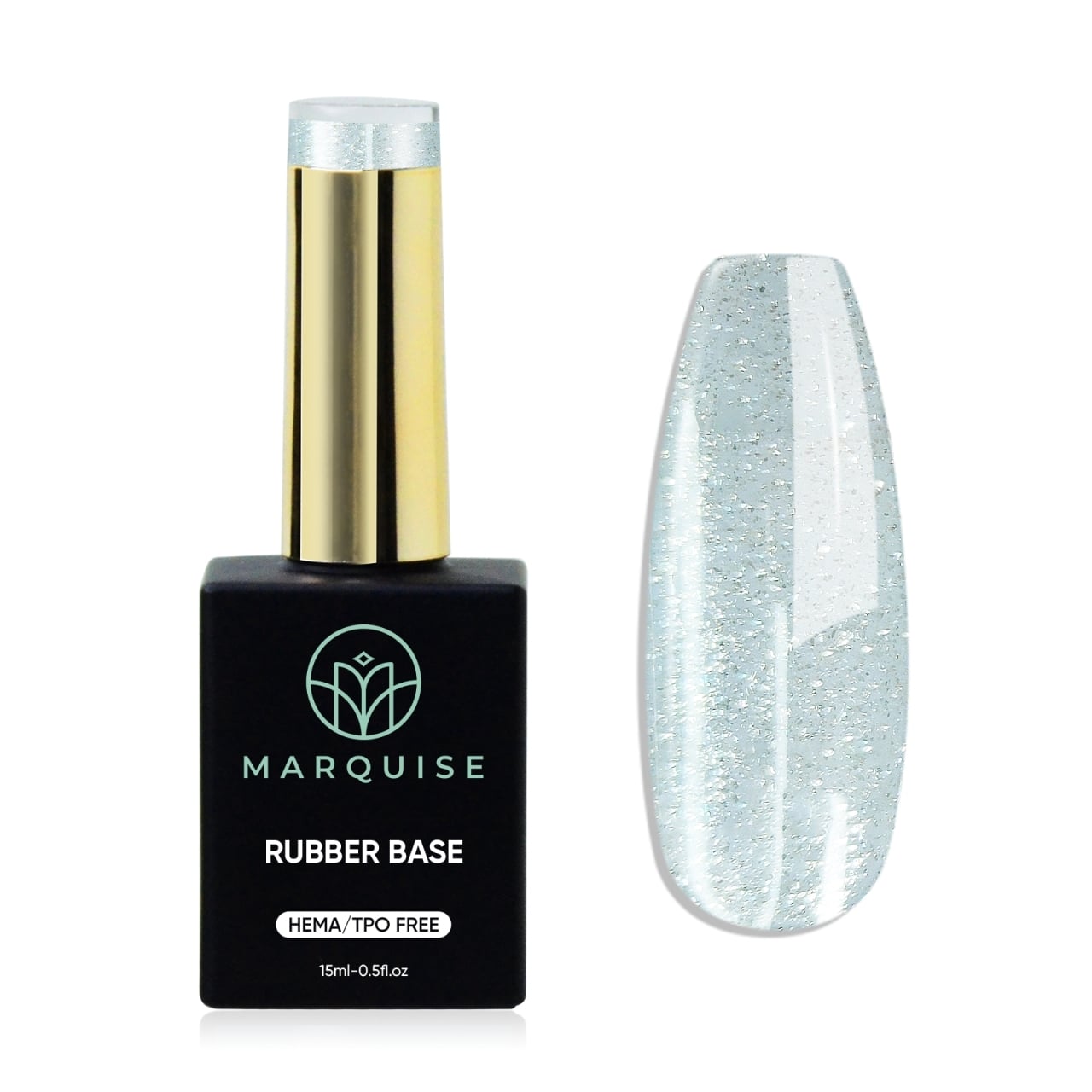 Rubber Base HEMA/TPO FREE, Marquise, Shimmer CBB115, 15 ml - poza 1