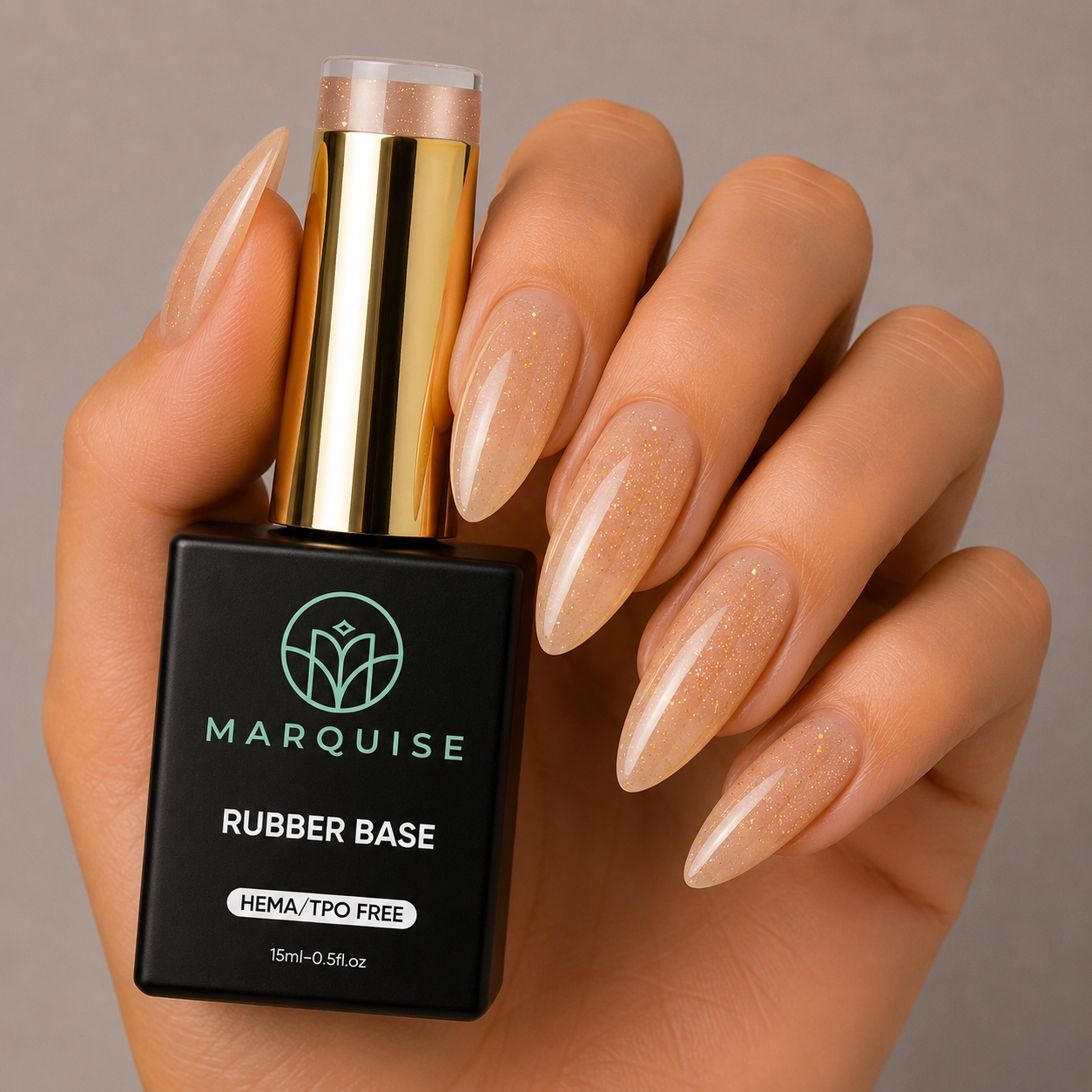 Rubber Base HEMA/TPO FREE, Marquise, Shimmer CBB117, 15 ml - poza 2