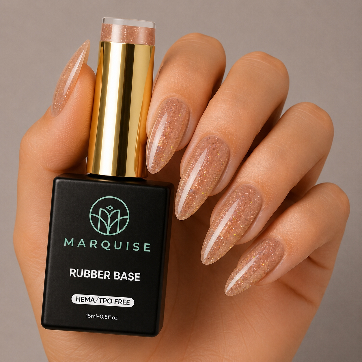 Rubber Base HEMA/TPO FREE, Marquise, Shimmer CBB119, 15 ml - poza 2