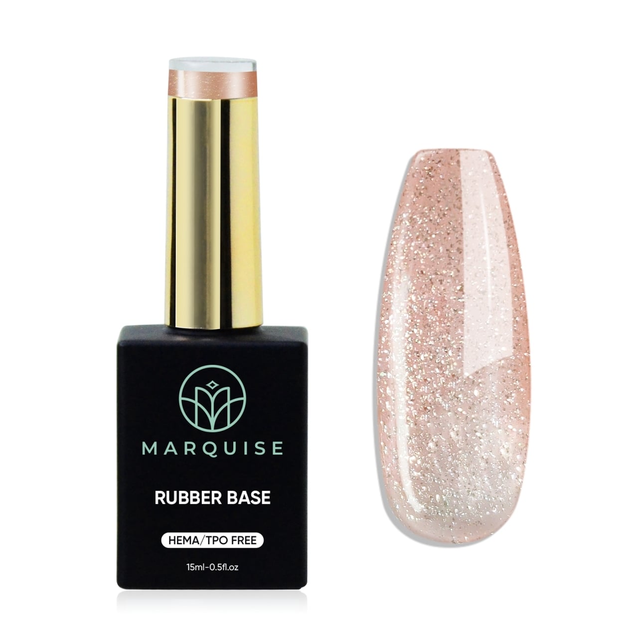 Rubber Base HEMA/TPO FREE, Marquise, Shimmer CBB121, 15 ml - poza 1