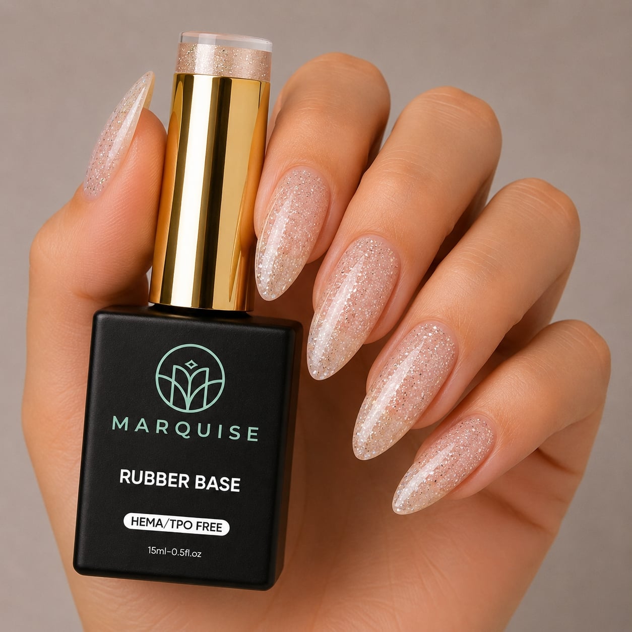 Rubber Base HEMA/TPO FREE, Marquise, Shimmer CBB121, 15 ml - poza 2
