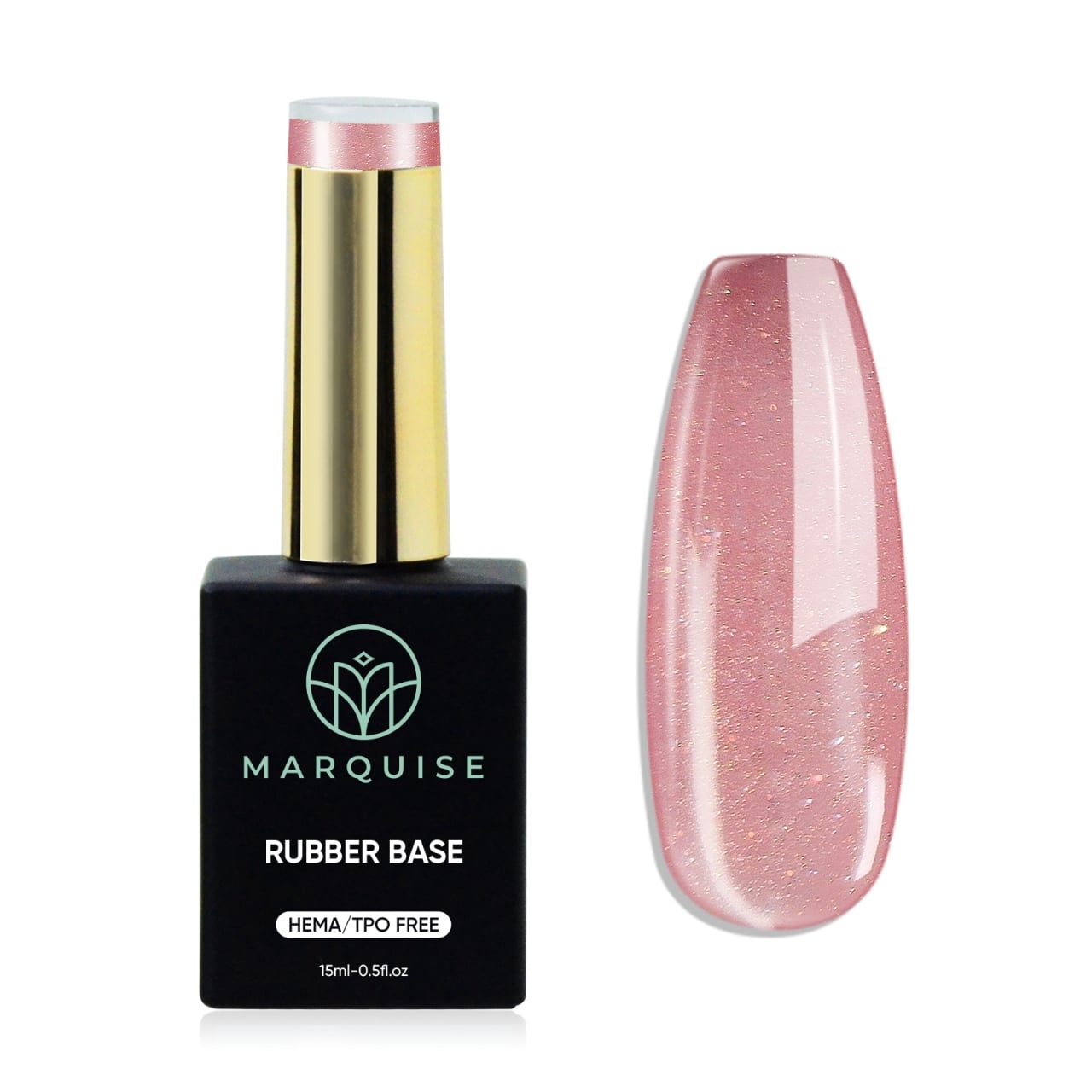 Rubber Base HEMA/TPO FREE, Marquise, Shimmer CBB124, 15 ml - poza 1