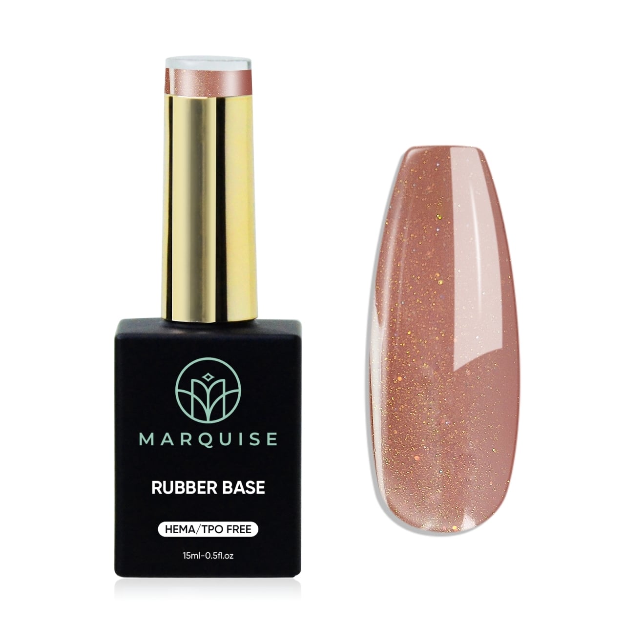 Rubber Base HEMA/TPO FREE, Marquise, Shimmer CBB126, 15 ml - poza 1