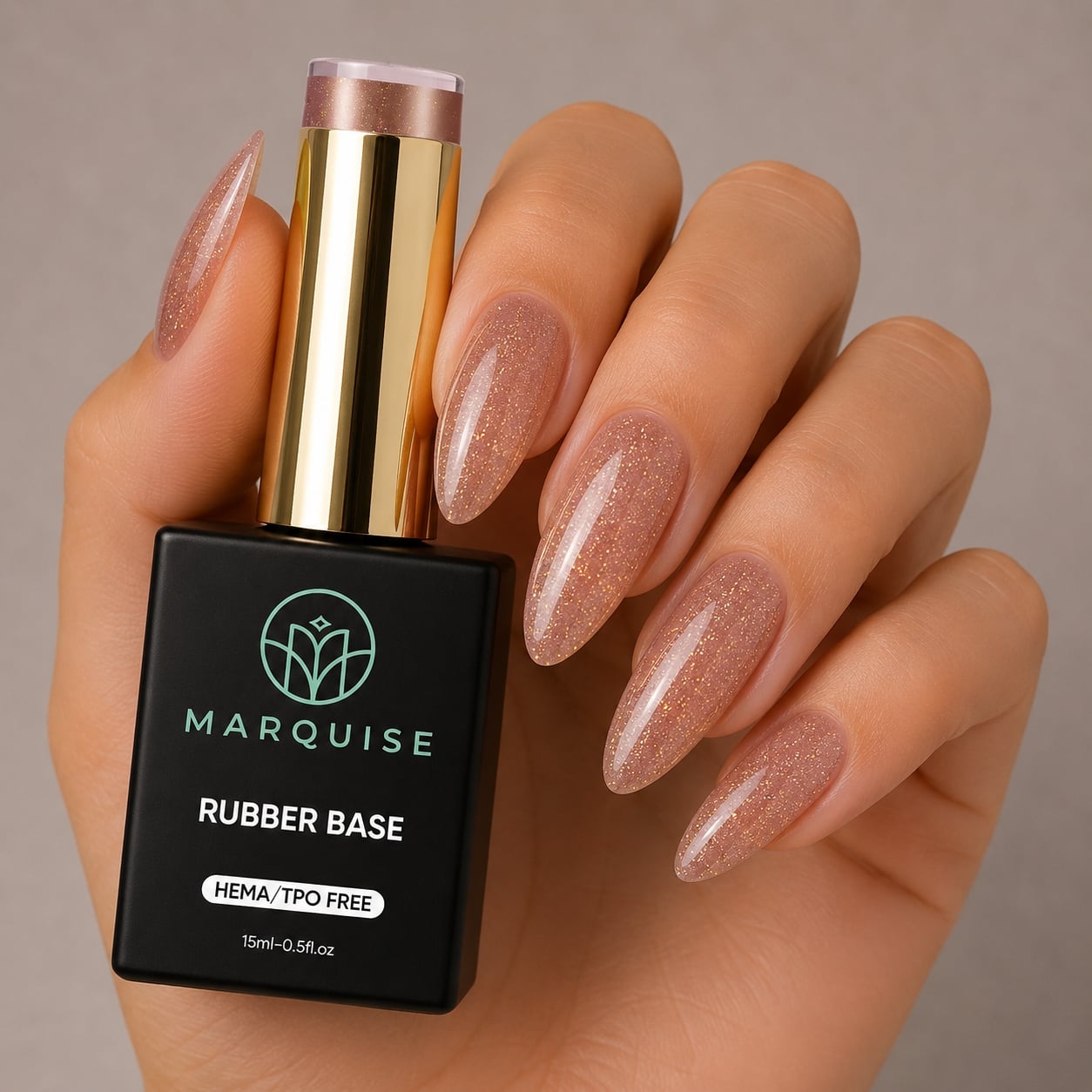 Rubber Base HEMA/TPO FREE, Marquise, Shimmer CBB126, 15 ml - poza 2