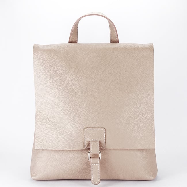 Rucsac 2 in 1 roz din piele naturala 5974-28 M11