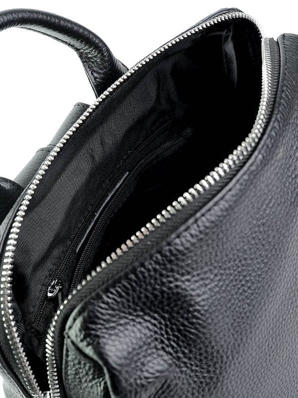 Rucsac dama, 8001, piele naturala, Negru - poza 3